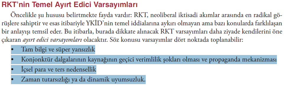 RKT Varsayımları