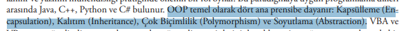 OOP'nin Prensipleri
