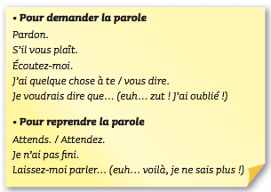 Pour demander la parole