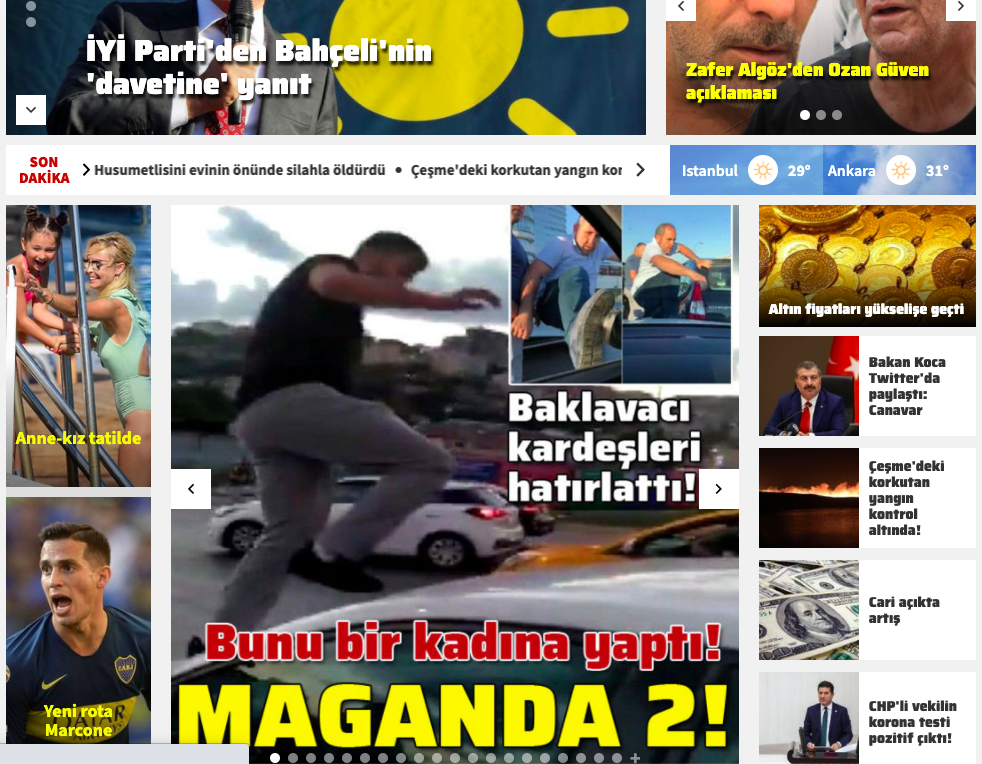 Düşük okunurluklu haber sayfası 3