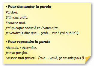 Pour demander la parole